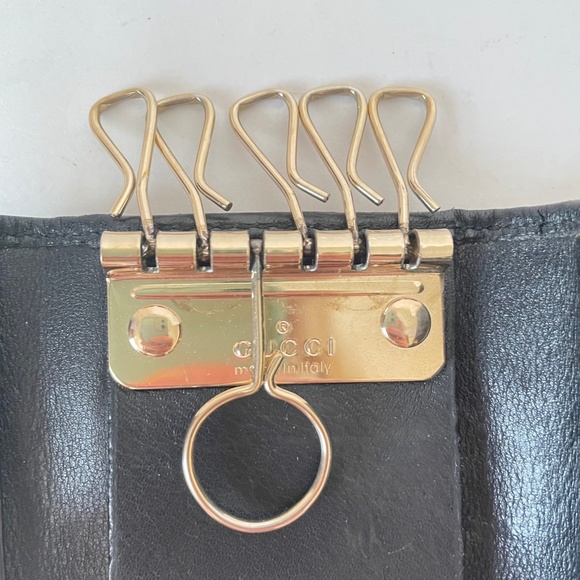 Gucci GG Guccisima Key Case 6 Key Holder Black Leather - Picture 5 of 13